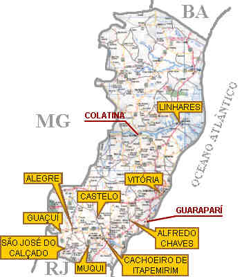 Mapa do Esprito Santo