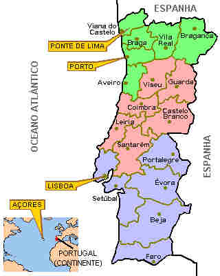 Mapa de Portugal